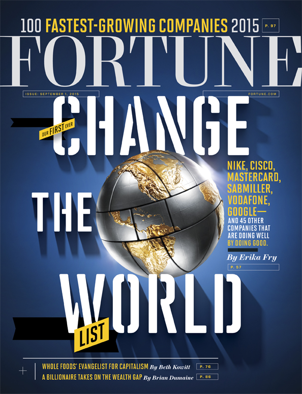 Danone 14 in FORTUNE Top 50 list of Fortune Change the World